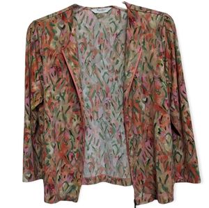 TanJay autumn foliage abstract print lightweight jacket blazer